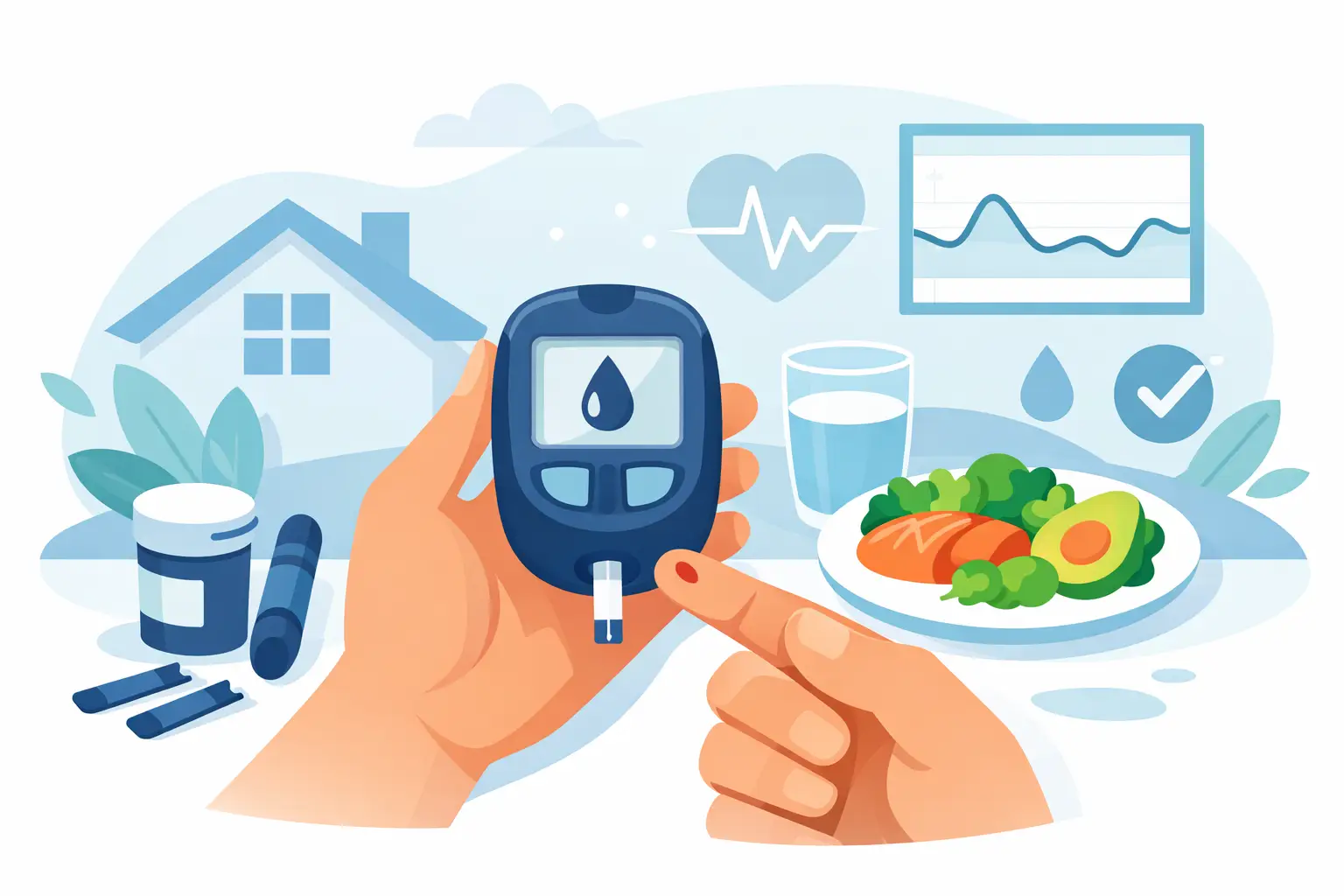 Control glucemia capilar en casa