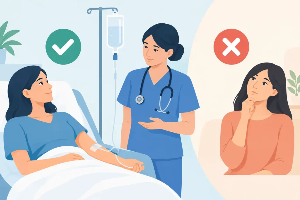 Cuándo poner suero intravenoso y cuándo no