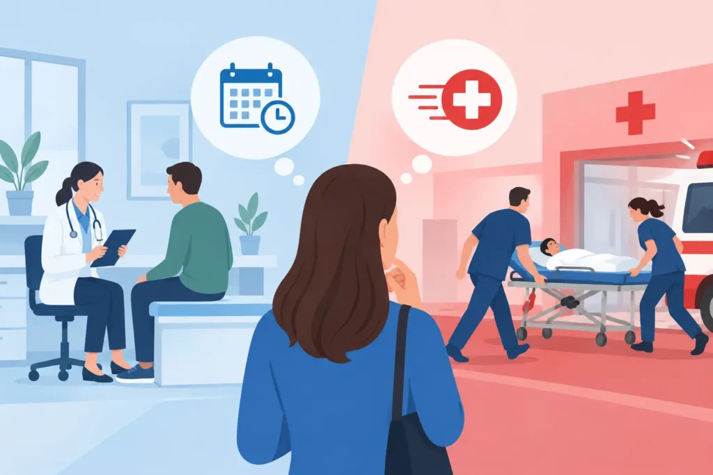 Visita programada versus atención urgente: cuál elegir