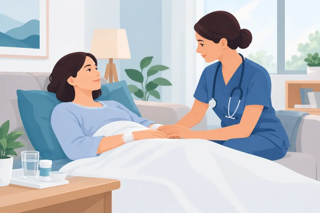 Reseña de atención postoperatoria en el hogar